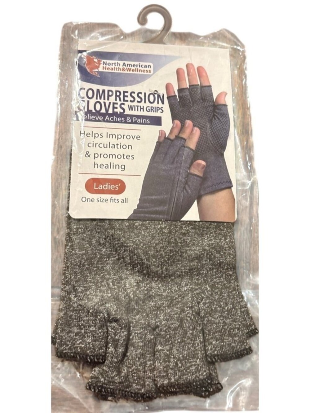 Womens Compression Gloves With Grips For Ladies 1 Size Promotes Circulation New - Picture 6 of 6